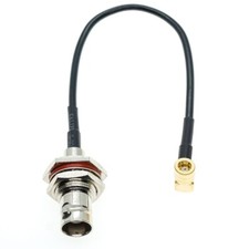 BNC Female Bulkhead to SMB Female Right angle RF Pigtail FPV Jumper Cable RG174