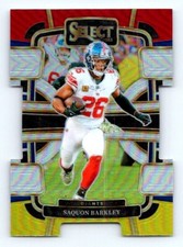 SAQUON BARKLEY #75  - 2023 PANINI SELECT - RED / YELLOW PRIZM DIE-CUT