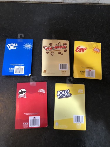 5 Jumbo Erasers. Eggo, Pop tart, Pringles. whopper, jolly ranch some pkg damage - Picture 5 of 16