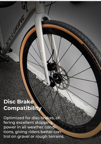 700C Gravel Road Bicycle Wheelset 40mmx22mm 120 Points Disc Brake Thru Axle Hub - Picture 17 of 19