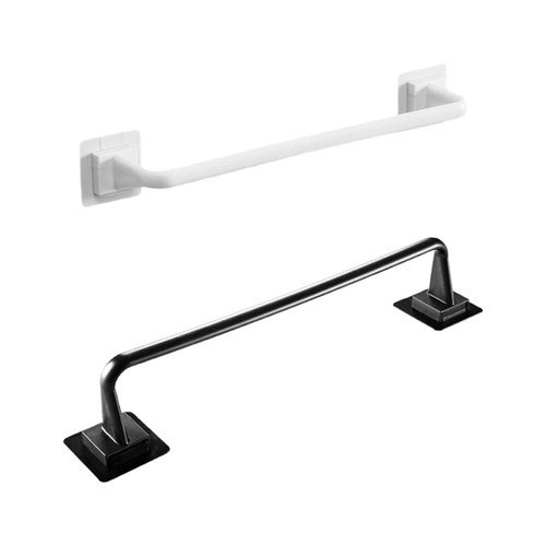 2PCS Stainless Steel Towel Racks Bathroom Shelf Suction Cup Towel Bar Holder - Bild 1 von 12