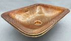 Rectangle Hammered Copper Bathroom Sink 14.5 X 12 inch- Handmade Sink Vanity