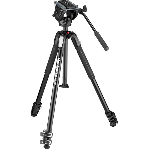 Manfrotto MVH500AH Fluid Video Head with MT190X3 tripod - Picture 1 of 9