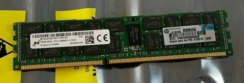 HP 16GB (1X16GB) 2RX4 PC3-12800R MEMORY, 672612-08M