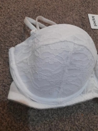 LEPEL BALCONY LIGHT PADDED LACE FLOWER BRA SIZE 34D COLOUR WHITE - Picture 3 of 3