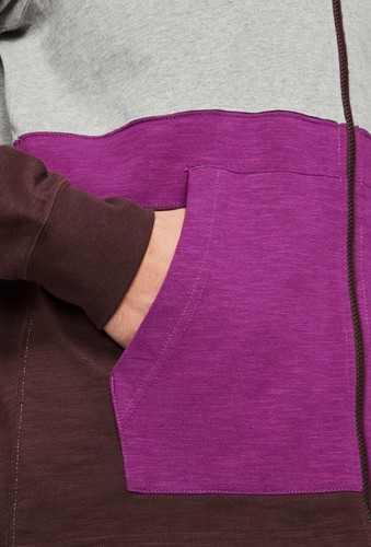 Nike Full Zip Color Block Hoodie Mens Purple Grey Long Sleeve - Picture 4 of 4
