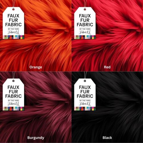 FabricLA Shaggy Faux Fur Fluffy Fabric by the yard | Artificial Art & Craft - Picture 8 of 46