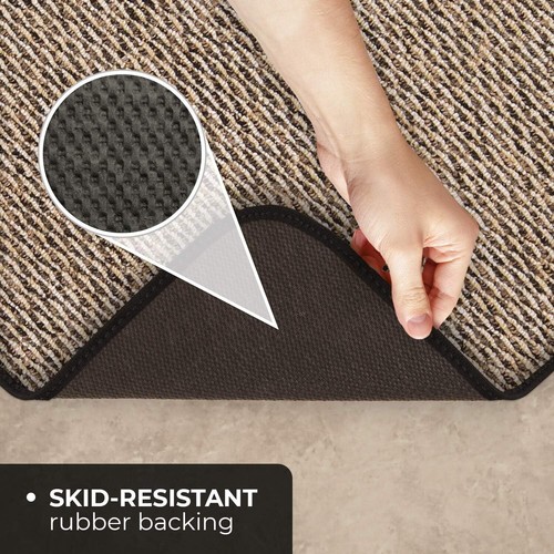 New- Skid-Resistant Carpet Indoor Area Rug Floor Mat - Black - Picture 4 of 6