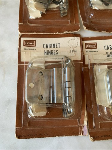Vintage Sears Handwerker Schranktürscharniere, 4 Pakete, 2 pro Packung, insgesamt 8 - Bild 2 von 3