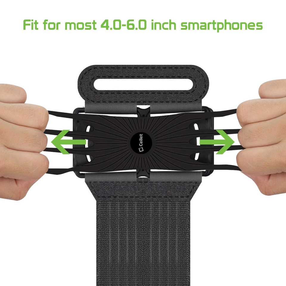 Exercise Sports Armband Wristband 180 Rotating Gym Running Jogging Phone Holder - Image 4 of 4
