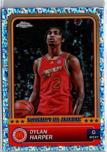 2024 Topps Chrome McDonald's All American - Dylan Harper #38 McFlurry Refractor