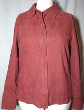 Faconnable Goat Leather Solid Paprika Red Fully-lined Ls Jacket Xl New-$595