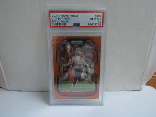 PSA 10 2020 Panini Prizm #307 Joe Burrow Disco Prizm RC Bengals