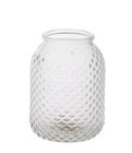 Lola Glass Vase - Clear - H12 x D8.5cm - Contemporary Flower Arrangement Display