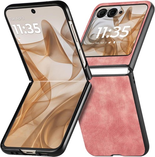Funda lisa ultra delgada de cuero plegable a prueba de golpes para Motorola Razr 60 Ultra 50 - Imagen 14 de 17