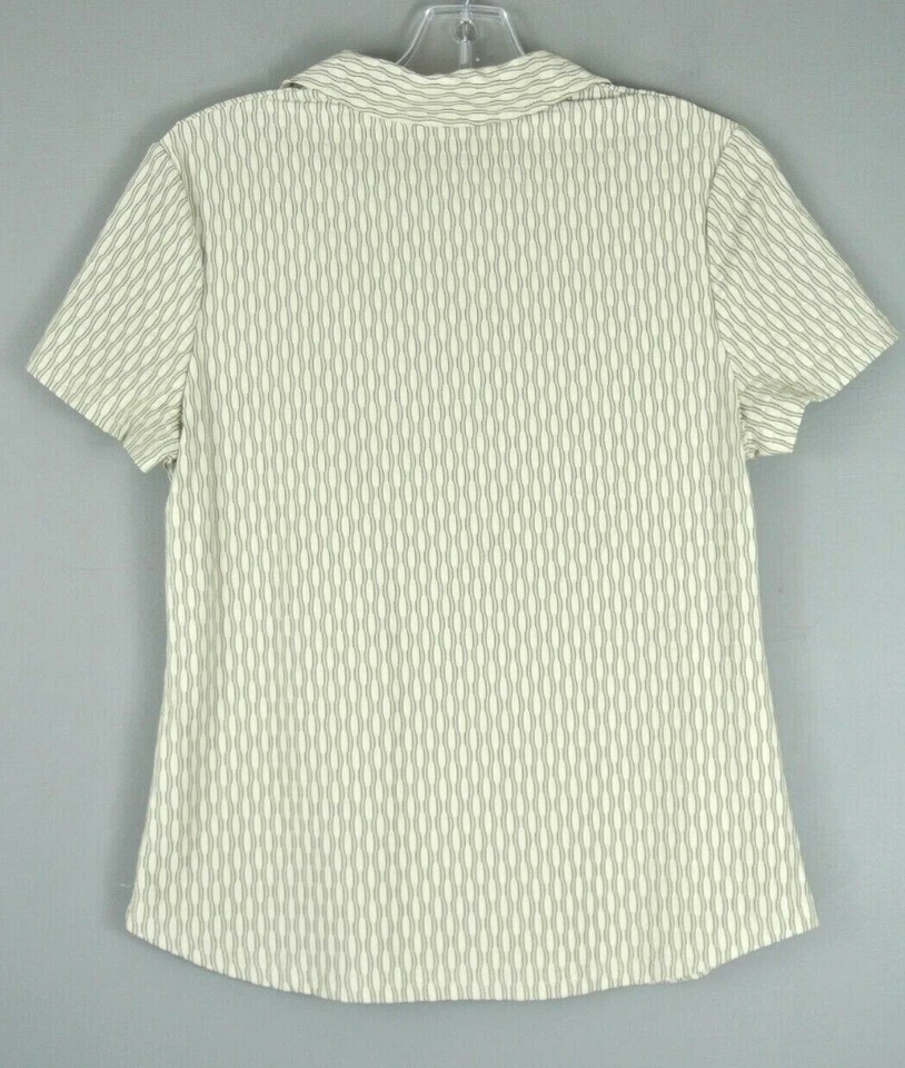 Top Marks & Spencer Beige S Manga Corta Cuello Ajustado Trabajo Elástico 227 Foto 4 de 4