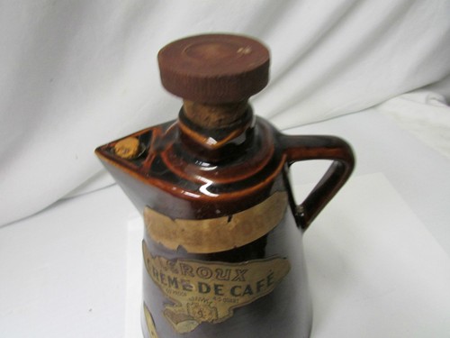 Vintage Leroux Creme De Cafe Crock Jug ~ Empty Bottle - Picture 3 of 10