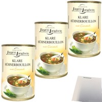 JüRgen Langbein Klare HüHnerbouillon Mit Eierstich 3X400Ml Dose Usy Block