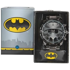 DC Comics Justice League Batman Pin Stripe Unisex Watch Metal Band Figure NEW