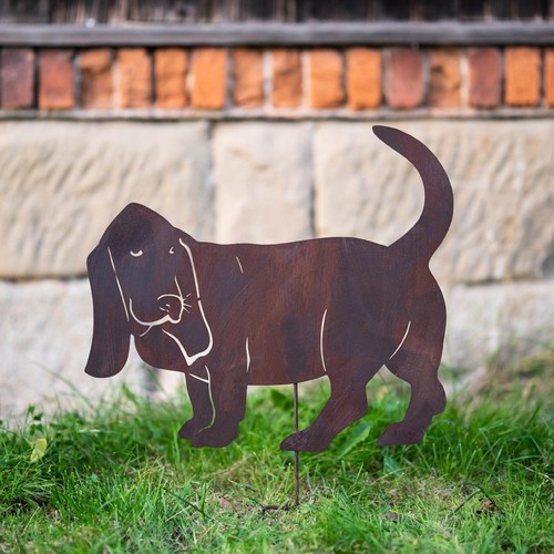 GARTENDEKORATION Basset hound METALL- eine außergewöhnliche deko für den Garten - Bild 2 von 2