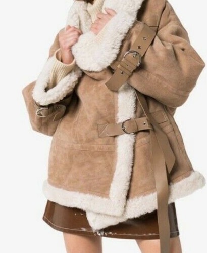 ALL SAINTS SHEARLING SHEEPSKIN JACKET NEW SIZE S/M