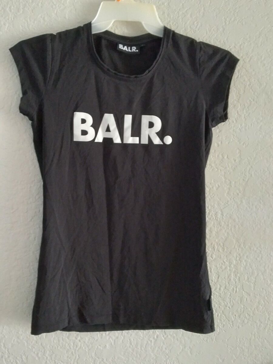 B.A.L.R. Black Short Sleeve T Shirt with White Logo - Sz S B.A.L.R. Black Short Sleeve T Shirt with White Logo - Sz S