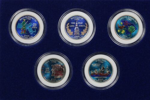 2000 Statehood Quarters 25c Colorized Five Piece Set - Picture 2 of 4