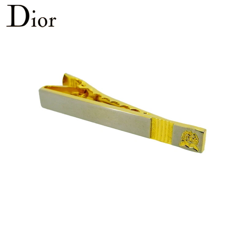 Pin's cravate Dior marque CD argent et or quincaillerie authentique occasion L4166