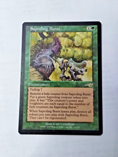 MTG Saproling Burst Nemesis 113/143 Regular Rare - Bit of Edge Wear - 2 sides