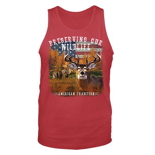 Preserve Wildlife Deer Meadow Outdoor Sports Fishing Graphic Tank Top - Imagen 6 de 7