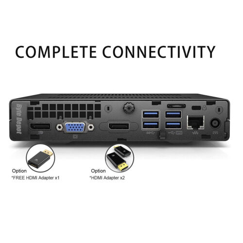 HP Micro Desktop Computer PC i5, Up to 32GB RAM, 1TB SSD, Windows 10/11 WiFi - Afbeelding 2 van 6