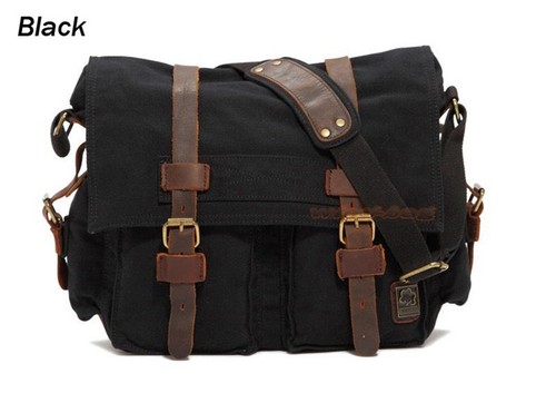 I Am Legend M L XL School Bag Vintage Canvas Leather Travel Shoulder Messenger - Picture 3 of 15