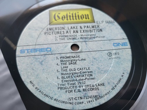 EMERSON LAKE & PALMER - Pictures At An Exhibition 1971 PROG ROCK Gatefold EX/VG+ - Picture 7 of 8