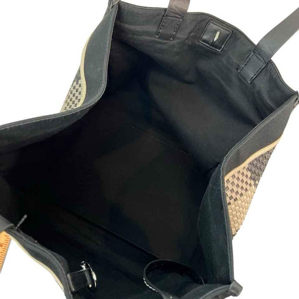 Bolso de Mano Proenza Schouler Etiqueta Blanca Mujer Grande Morris Tejido a Cuadros Negro Foto 3 de 4