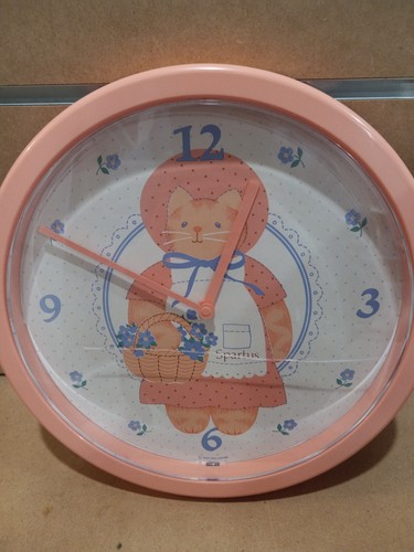 Vintage Auntie Em Kitty Cat Wall Clock 1986 - Picture 5 of 8