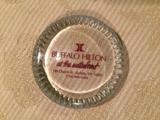 Buffalo Hilton Hotel At The Waterfront Glass Paperweight Buffalo New York