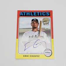 2021 Topps Archives Fan Favorite Auto 1975 Topps Eric Chavez #FFA-EC Auto