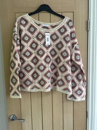 New With Tags Matalan Papaya Crochet Top Size XL