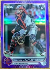 2022 Topps Chrome Update Purple RC Rookie Bryan Lavastida Guardians USC76