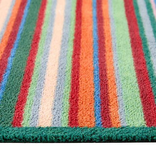 Hug Rug (Bright Green Stripe) Dirt Trapper Door Mat & Runner Machine Washable - Picture 5 of 9