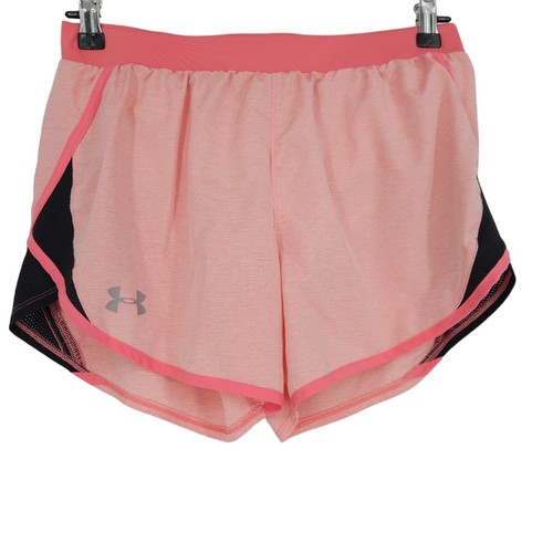 Under Armour Loose Running Shorts Pink High Rise Athletic Workout Womens Small