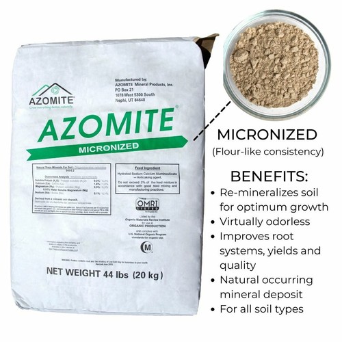 20 Pound AZOMITE Volcanic Ash Rock Dust Powder - 67 All Natural Trace Minerals - Picture 4 of 11