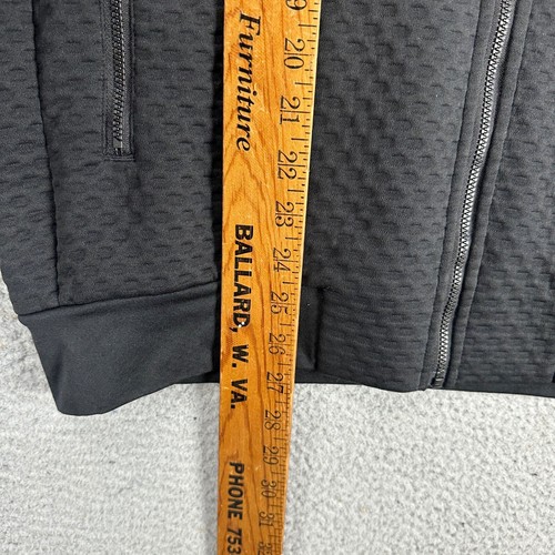 Adidas Terrex Full Zip Jacket Mens Medium Black Textured Long Sleeve Lightweight - Picture 9 of 10