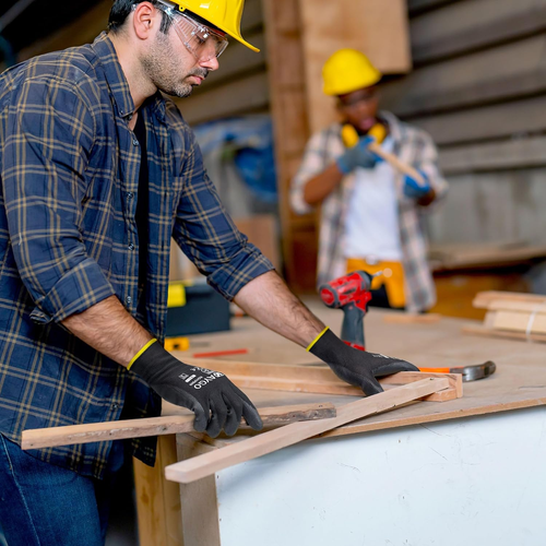 Safety Work Gloves PU Coated,12 Pairs KG11PB Seamless Knit Glove for Men and Wom - Bild 6 von 12