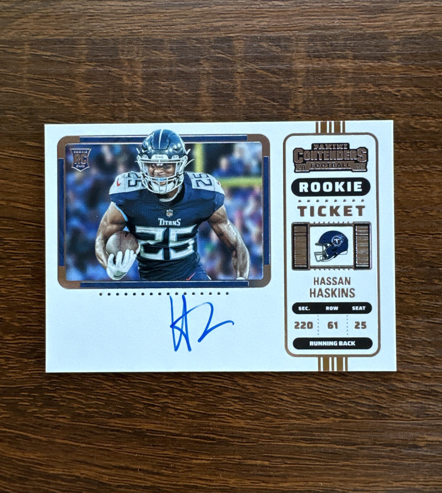 2022 Contenders - HASSAN HASKINS - Rookie Ticket Variation RC Auto - Titans