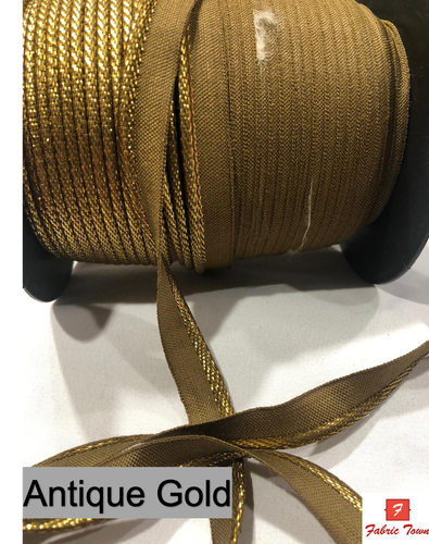 Metallic Shimmer Bias Piping Cord Binding With Insertion Tape Flange Trim 10mm - Bild 18 von 36