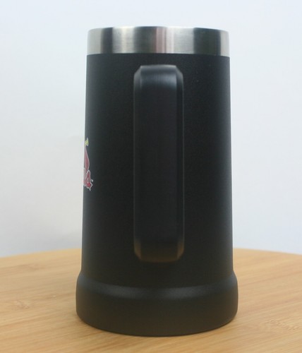 St. Louis Cardinals NBL Stein Stainless Steel Coffee Beer Mug Black 24ozs. New - Picture 3 of 5