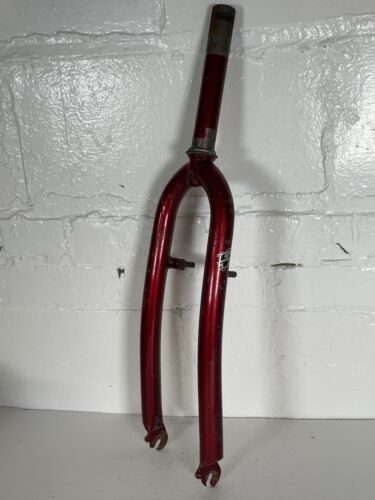 GT MTB Fork 26" 1 1/8" 28.6mm, 175mm, Threaded Rigid Steel Red Fair Condition - Picture 4 of 18