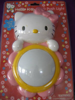 Hello Kitty 2D Flower Push Light PINK Battery Operated Sanrio 2000