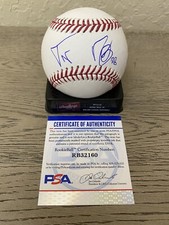 TREVOR ROGERS GO MARLINS SIGNED OFFICIAL OMLB BASEBALL PSA ROOKIEBALL COA MIAMI